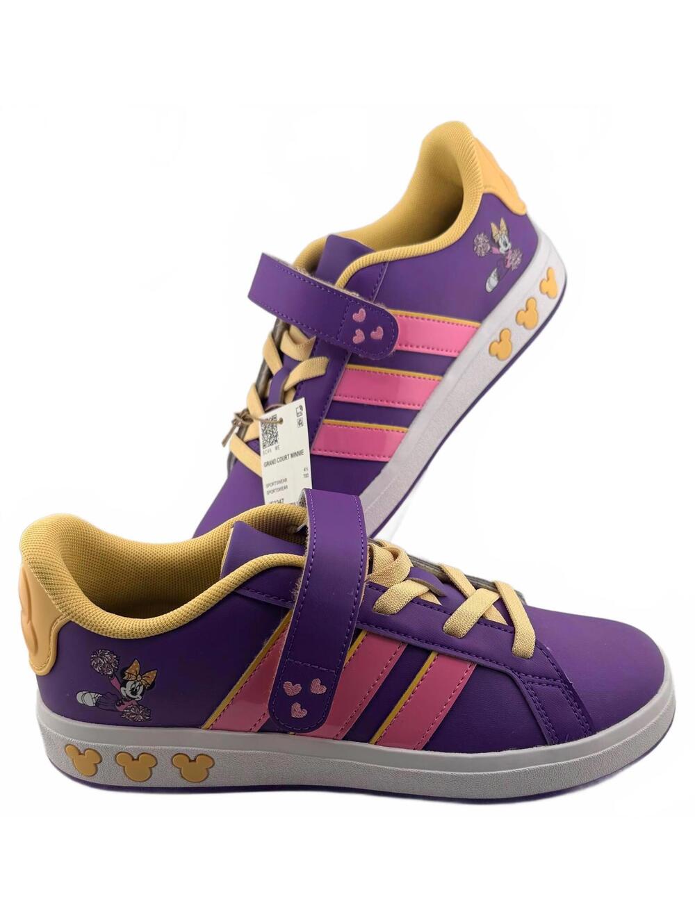 adidas‎ Disney Purple Pink Kids Sneakers Size 5 Comfortable Fit